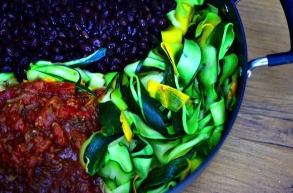 Bush's Black Bean Burrito with Cheese and Summer Squash