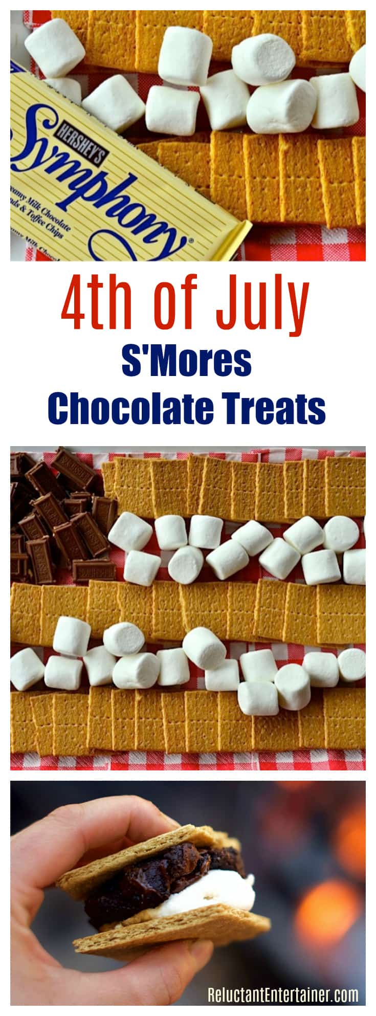 4th of July S'Mores Chocolate Treats