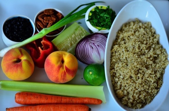 Quinoa and Oregold Peach Salad