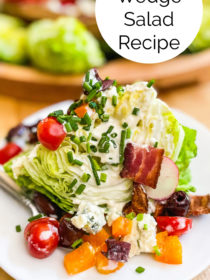 wedge salad on a plate