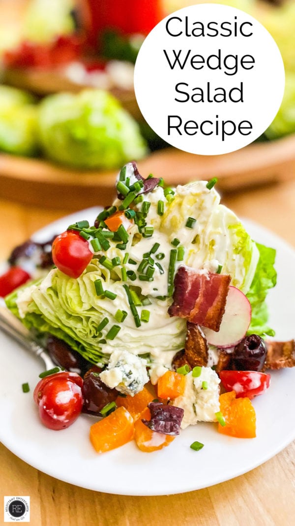 wedge salad on a plate