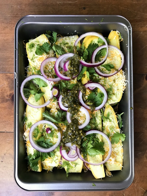 making a Summer Squash Casserole