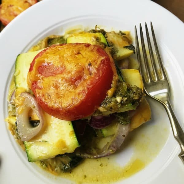 plate of Summer Squash Casserole