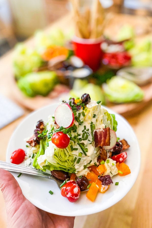 a serving of classic wedge salad