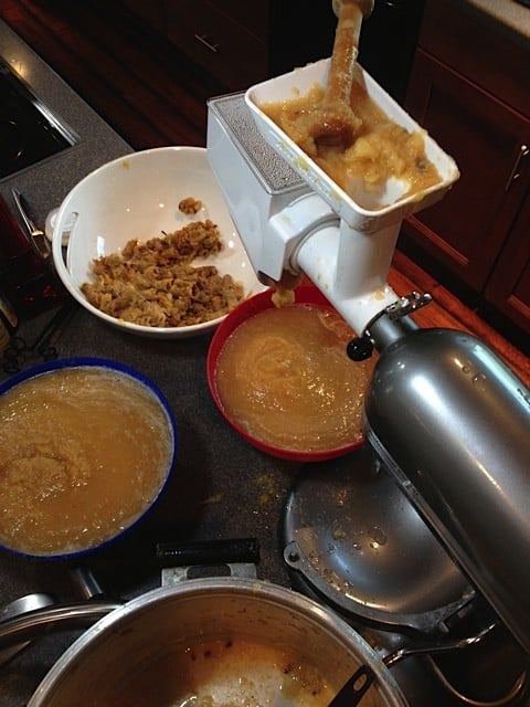 How to make applesauce with KitchenAid mixer and attachments