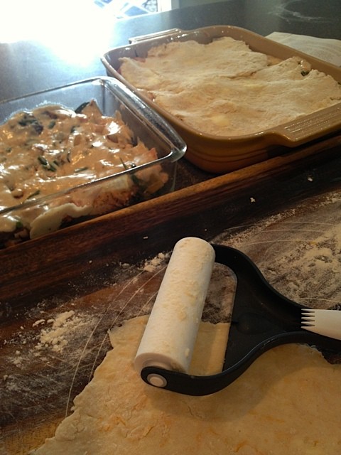 Leftovers Barbecue Potpie and Cheesy Crust with Red Potatoes