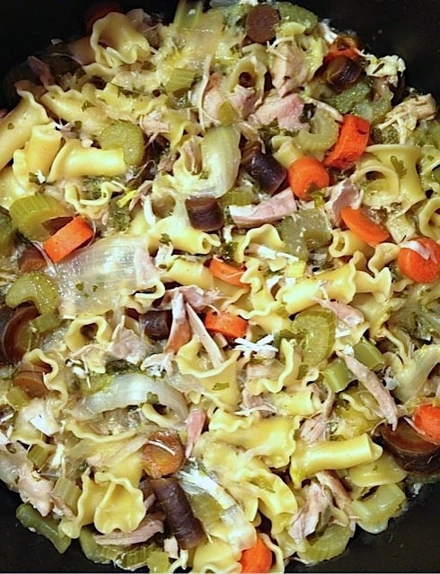 Rotisserie Chicken Noodle Soup | Reluctant Entertainer.com