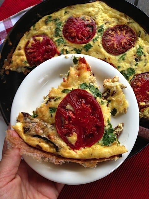 Mushroom & Tomato Frittata | Reluctant Entertainer.com