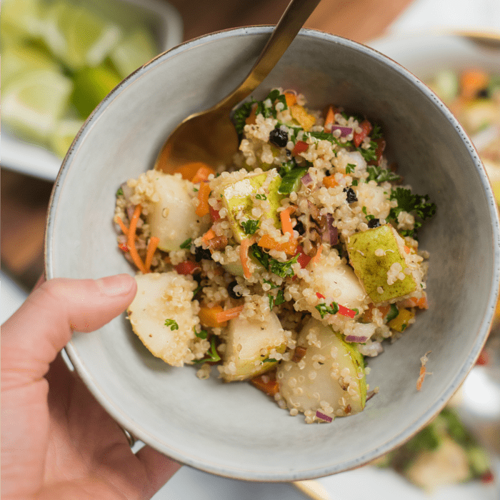 Juicy Delicious Pear Quinoa Salad