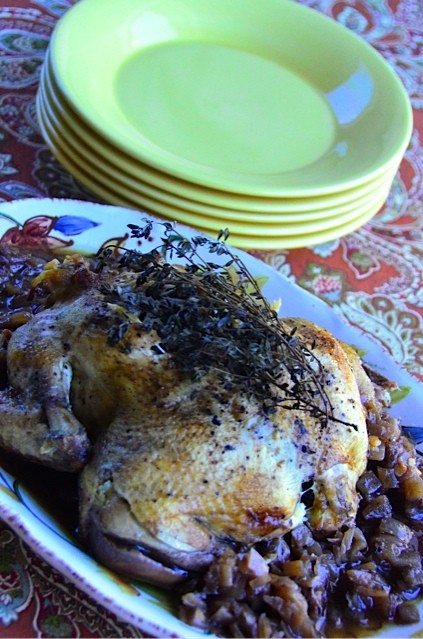 Balsamic Roast Chicken with Thyme