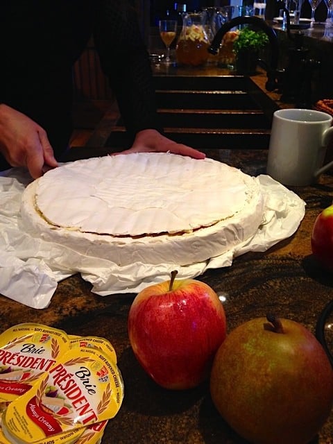 Mango and Apple Cherry Brie with Pistachios