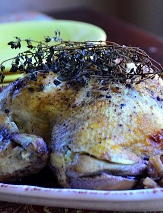 Balsamic Roast Chicken with Thyme