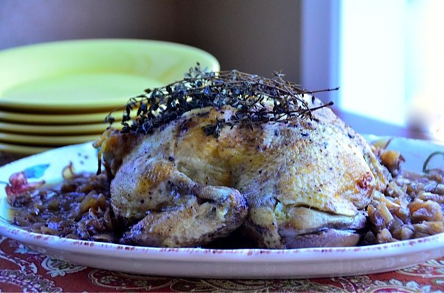 Balsamic Roast Chicken with Thyme