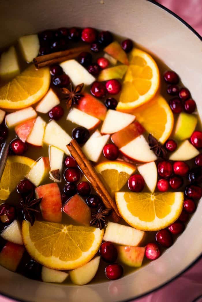 delicious pot of Pioneer Woman's Mulled Apple Cider Recipe