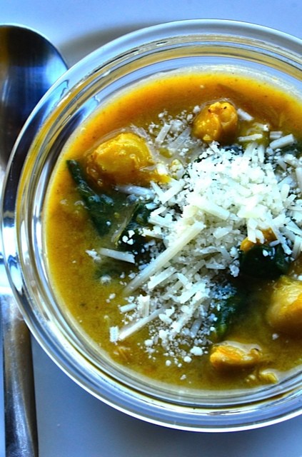 Chicken Butternut Spinach Soup