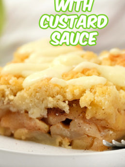 Apple Cake with Custard Sauce