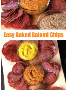 salami chips that are baked with mustard