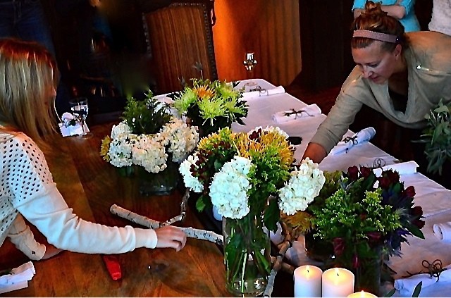 Wood and Linen Tabletop