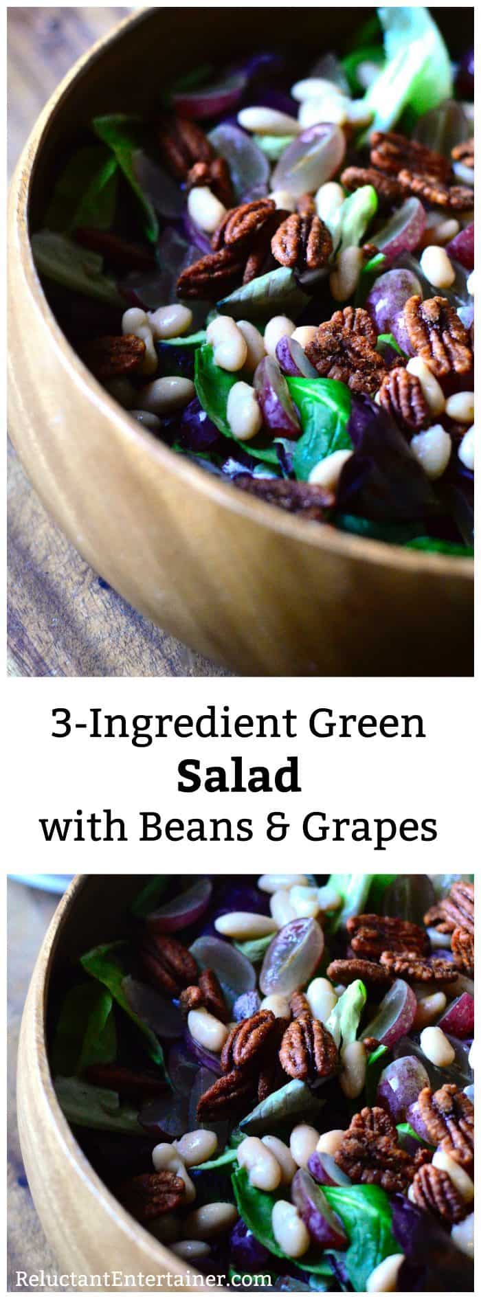 3-Ingredient Green Salad Beans Grapes