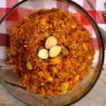 Cheesy Pumpkin Farro with Marcona Almonds