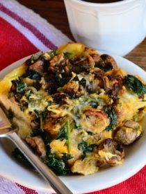 Sausage, Egg & Kale Strata