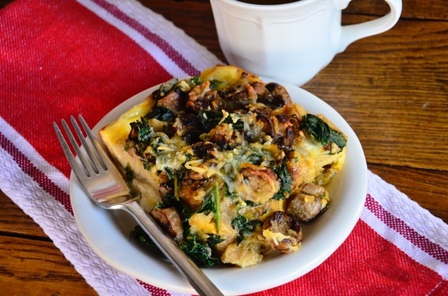 Sausage, Egg & Kale Strata