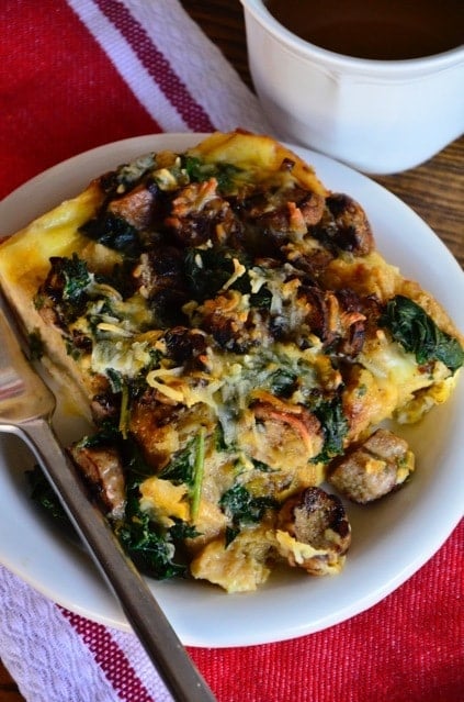 Sausage, Egg & Kale Strata