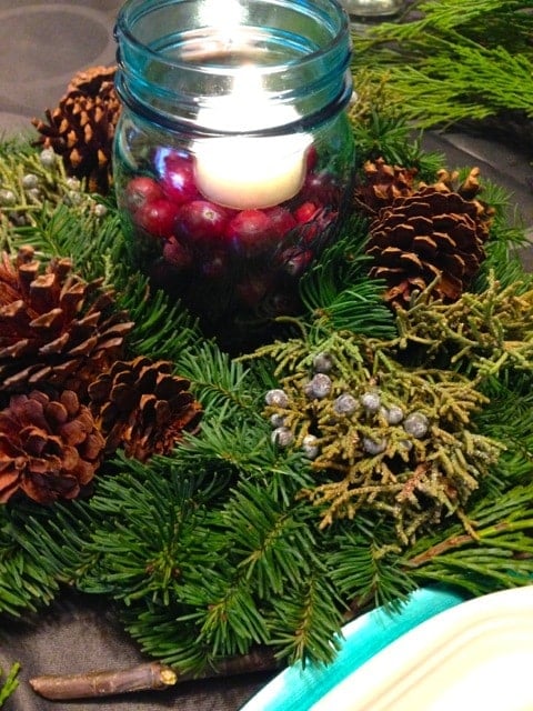 Blue & Green Christmas Table