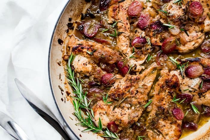 Easy Roasted Chicken Grapes Rosemary