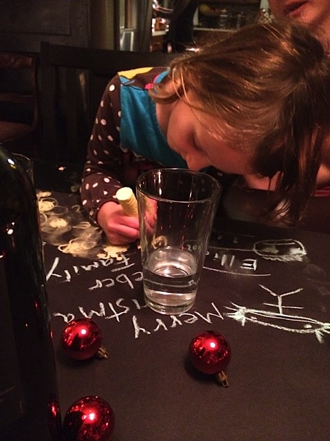 Create a fun table for kids with Chalkboard Paper for the holidays!