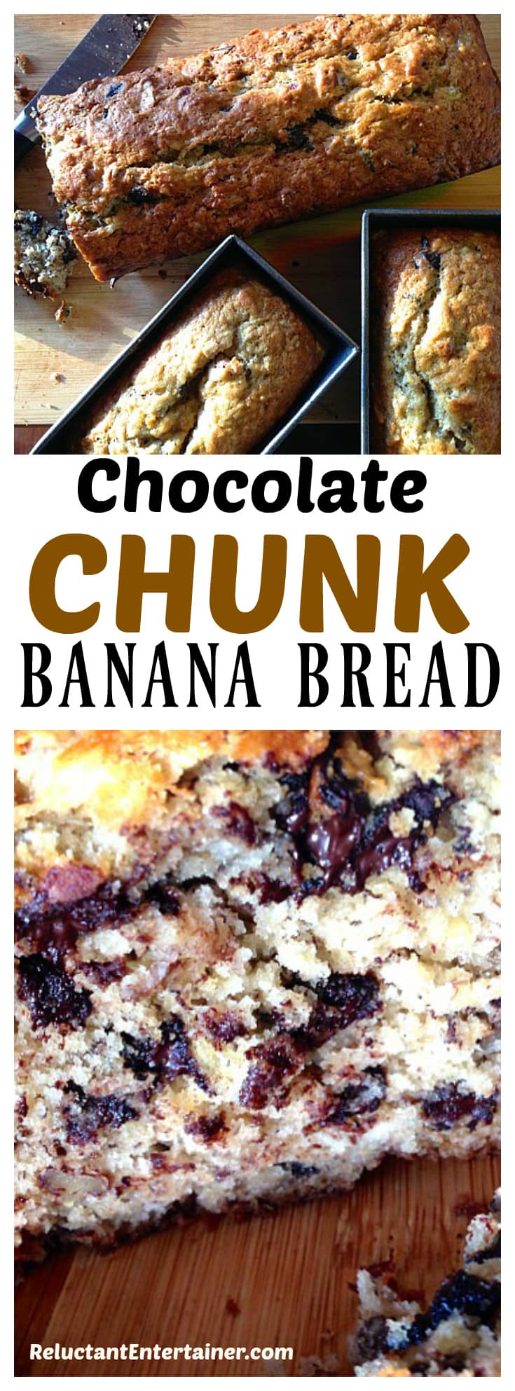 Chocolate Chunk Banana Bread Pecans Recipe