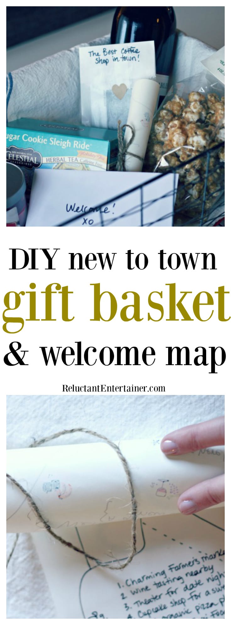 DIY New to Town Gift Basket Welcome Map