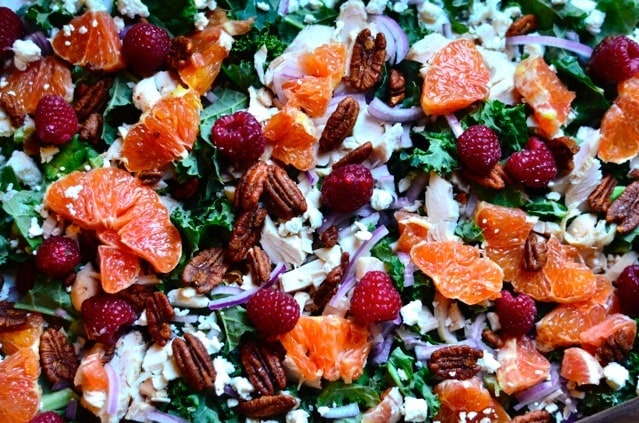 Healthy Chicken, Orange and Kale Salad