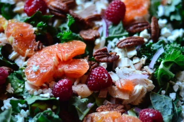 Healthy Chicken, Orange and Kale Salad