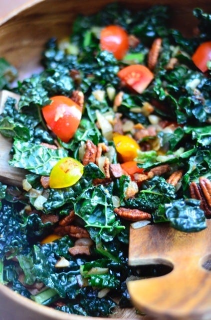 BLT Kale Salad Recipe | ReluctantEntertainer.com