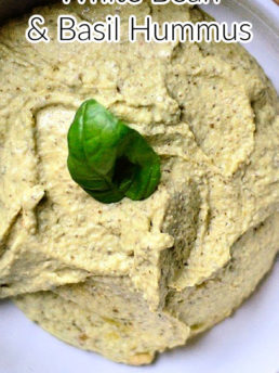 White Bean and Basil Hummus appetizer