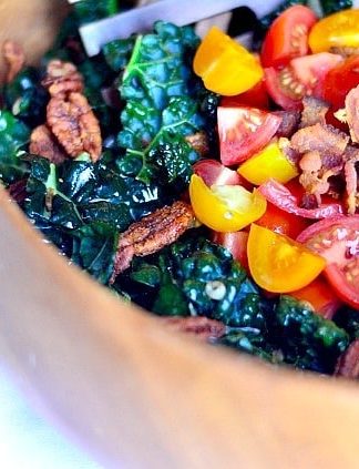 BLT Kale Salad Recipe | ReluctantEntertainer.com