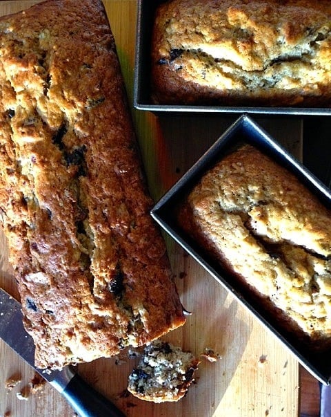 Chocolate Chunk Banana Bread with Pecans