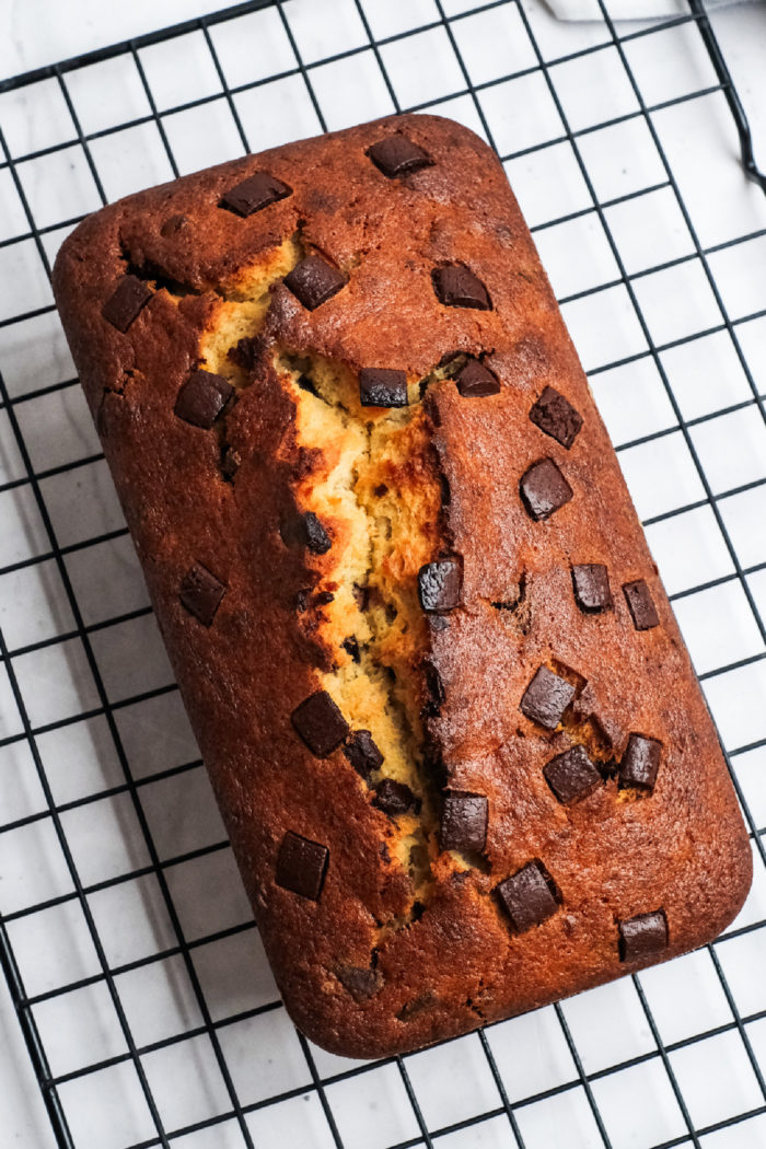 out of pan banana bread