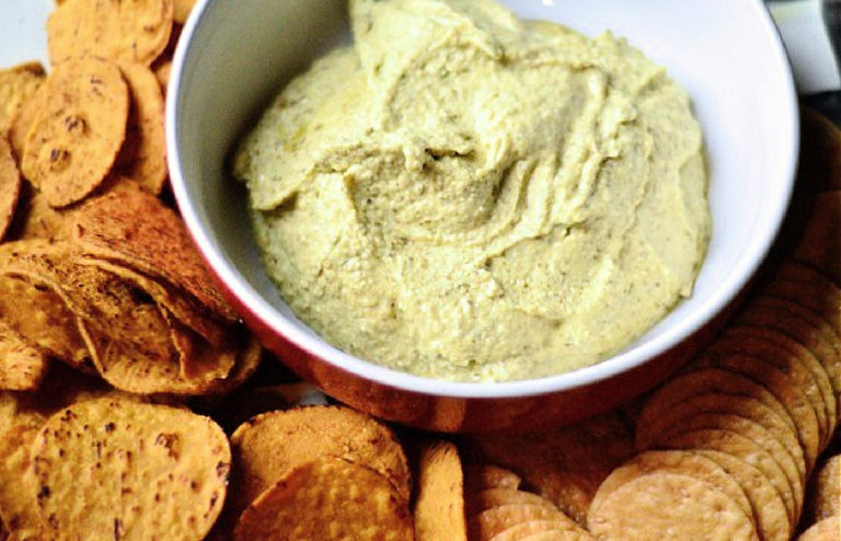 White Bean and Basil Hummus - Reluctant Entertainer