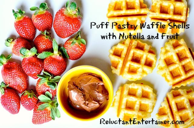 Puff Pastry Waffle Shells with Nutella and Fruit