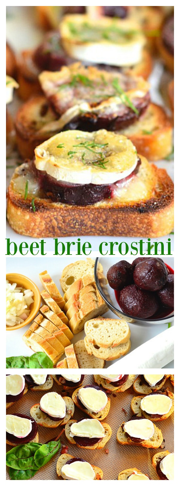 Beet Brie Crostini for spring or summer entertaining!