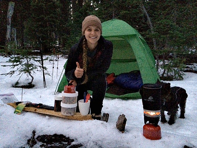 Snow Camping and Bacon-Avocado Griddle Pizzas