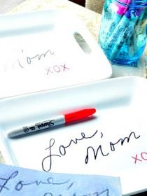 DIY Transfer Handwriting to Plate [Gift Idea]