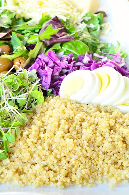 Green Salad with Beets and Quinoa