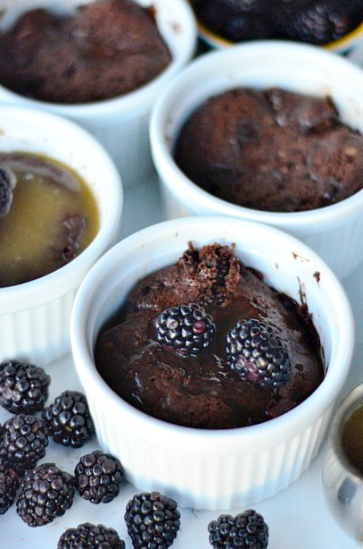 Gooey Chocolate Coconut Cake with Brown Butter Sauce