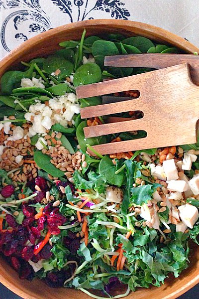 Broccoli Kale Spinach Salad