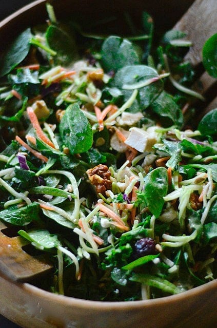 Broccoli Kale Spinach Salad