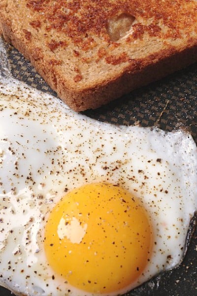 Toasted Parmesan Fried Egg One-Sided Sandwich