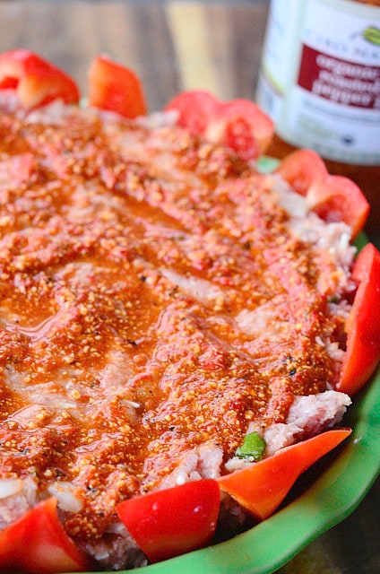 Red Pepper Turkey Meatloaf Pie